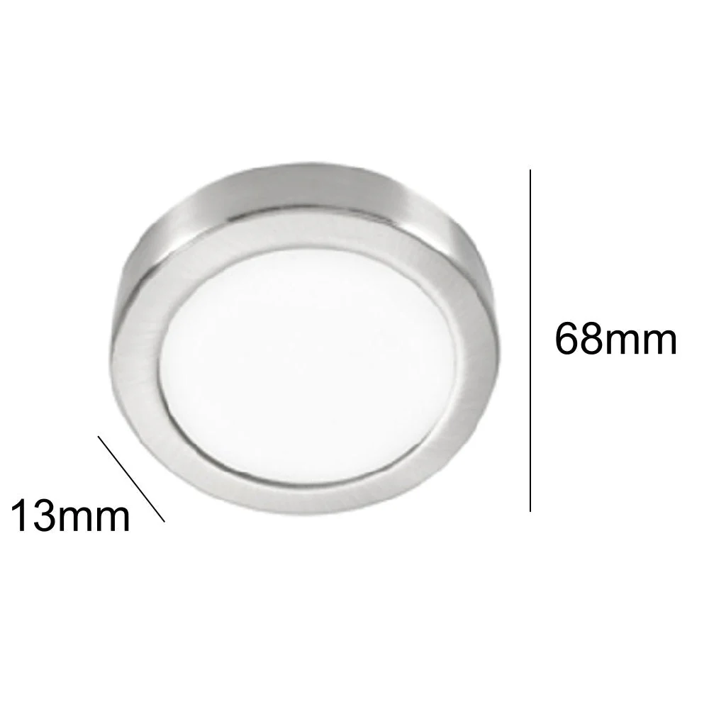 3 Pack Kit LED Stainless Steel Modern Round Under Cabinet Light with Driver 100lm 4000k - Image 5