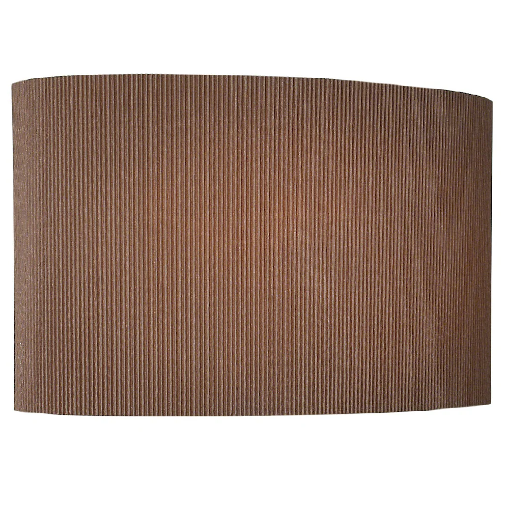 Antique Brass Modern Concave Table Lamp with Brown Oval Shade - Image 3