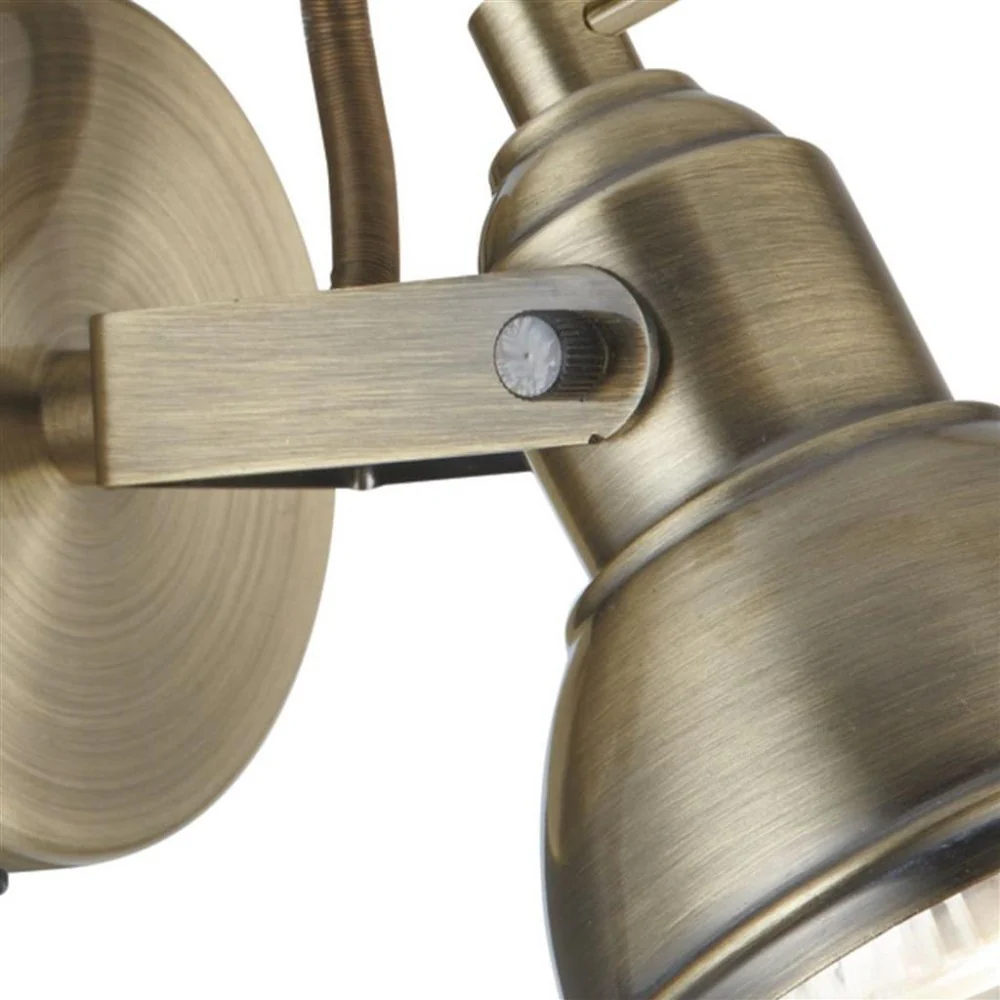 Antique Brass Single Lamp Adjustable Vintage Spot Light 130mm - Image 3