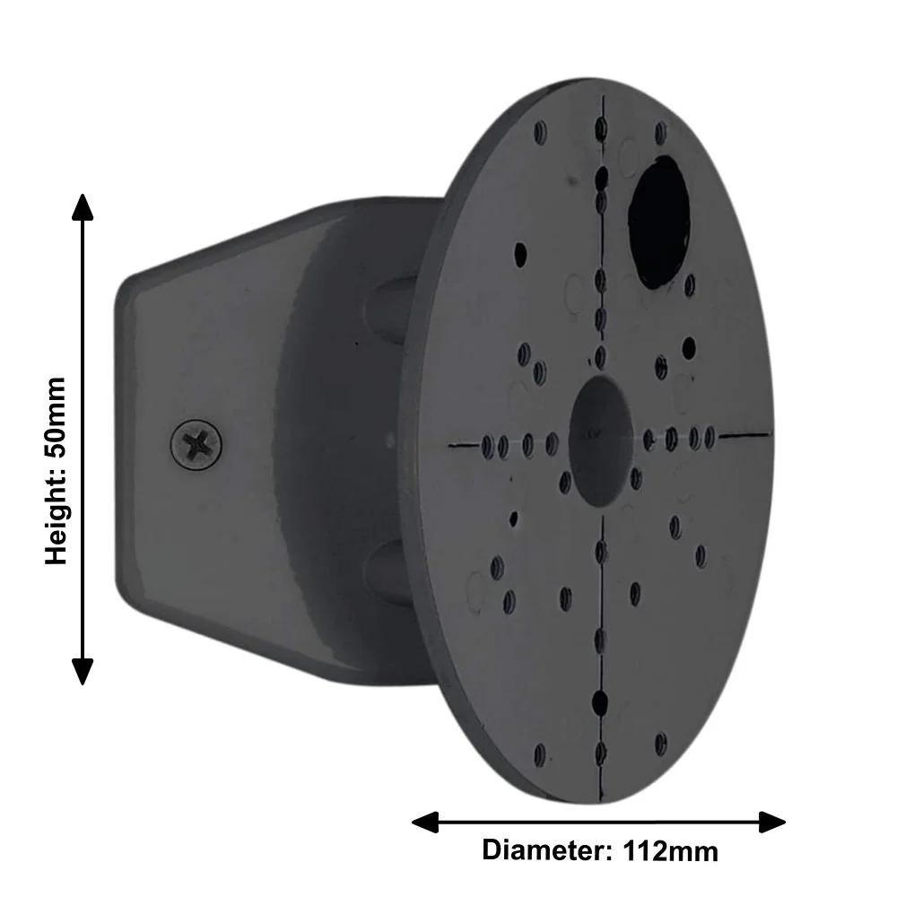 Black Steel Corner Mounting Universal Bracket for Outdoor Lighting - Image 3