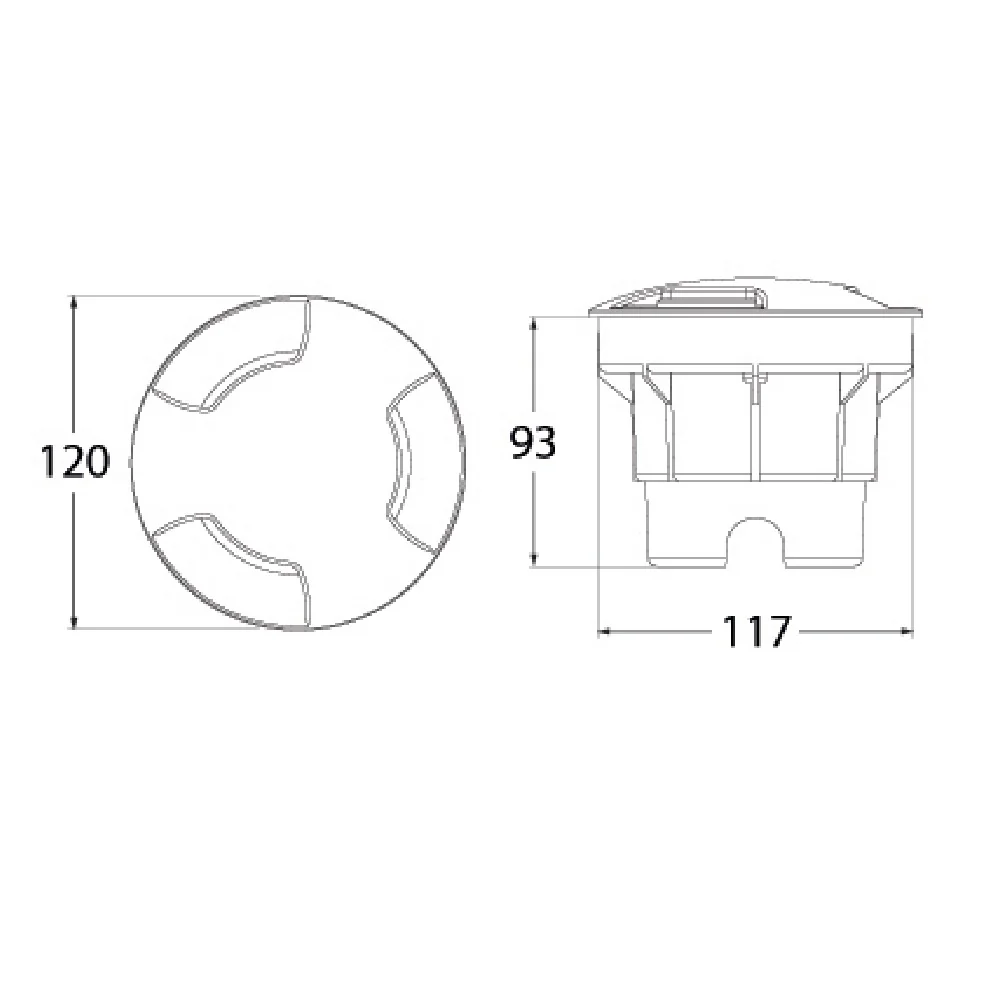 LED CCT Black Outdoor Round Recessed Ground & Wall Dome Light 120mm | Coastal IP67 - Image 2