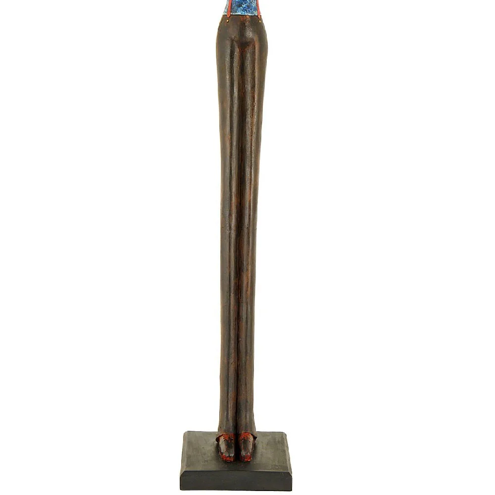 Britalia BR0265 Blue & Brown Resin Standing Jazz Trumpeter Musician Sculpture Figurine 60cm - Image 3