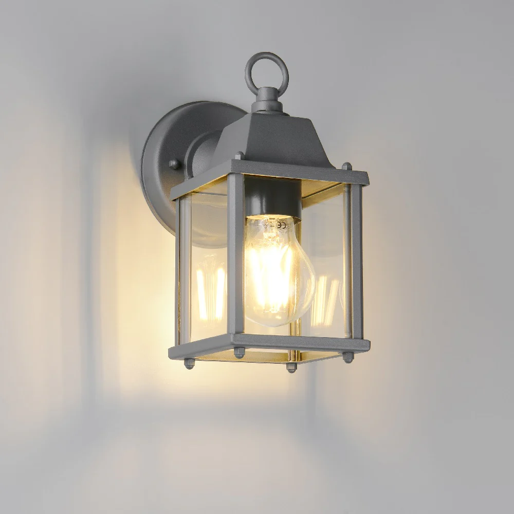 Anthracite Dark Grey Outdoor Vintage Down Lantern Wall Light 22.5cm - Image 2