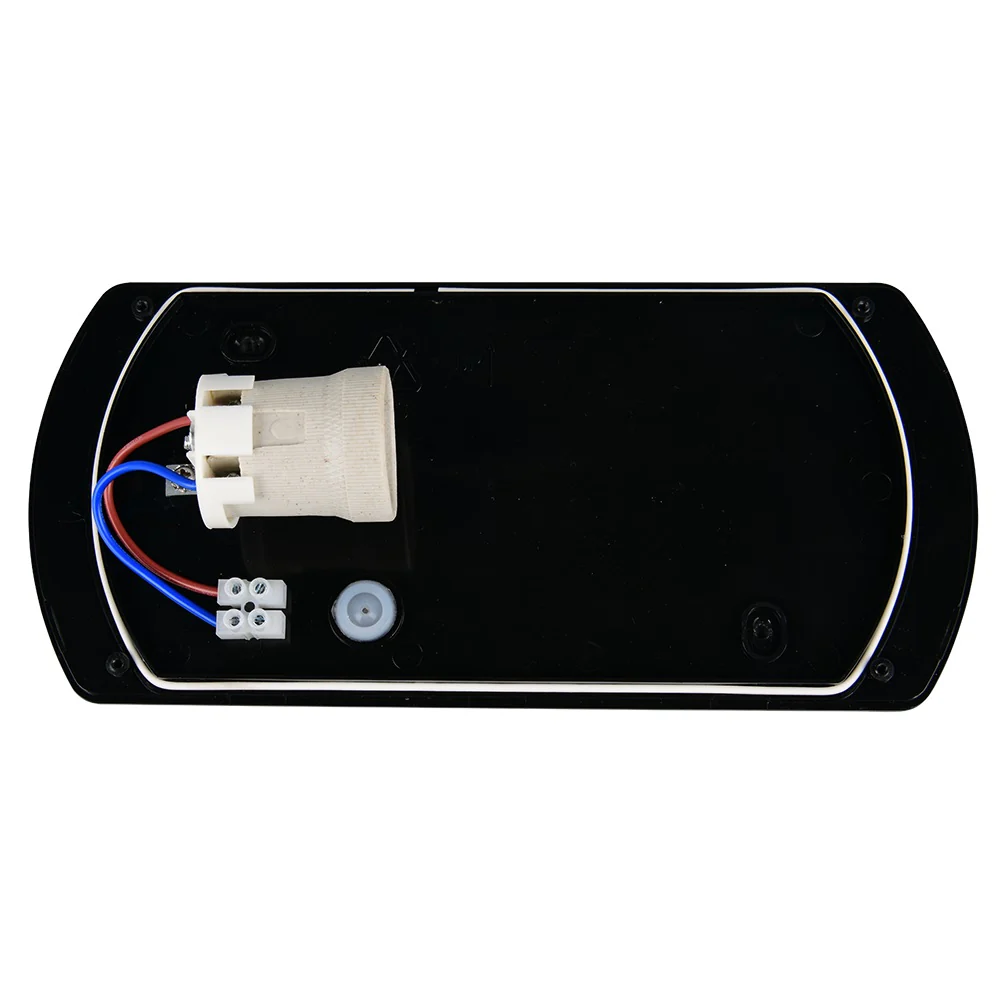 Black Outdoor Modern Oval Bulkhead Wall Light 260mm IP65 - Image 5