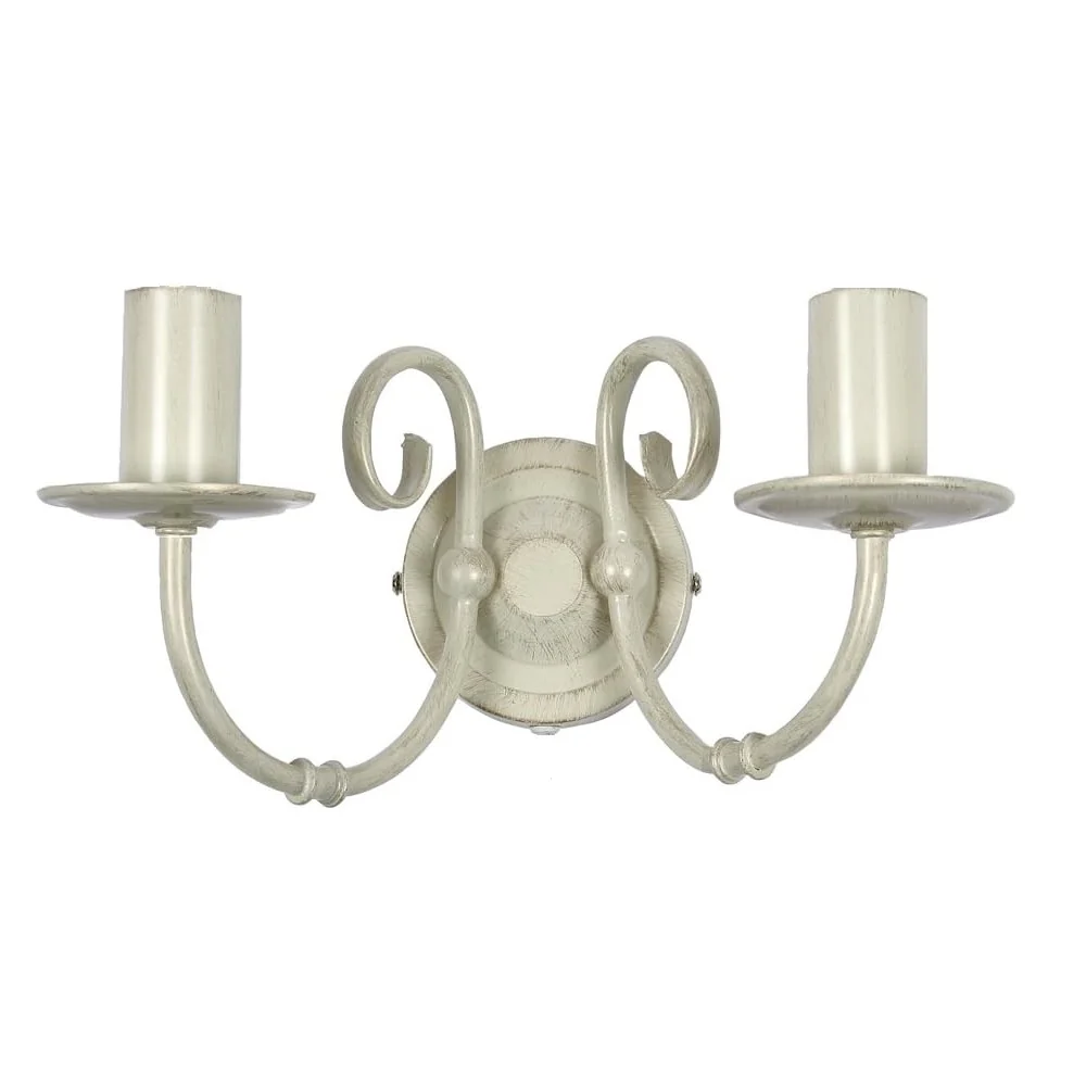 Ivory Twin Lamp Vintage Traditional Wall Light with Pull Switch - 300mm - Image 3