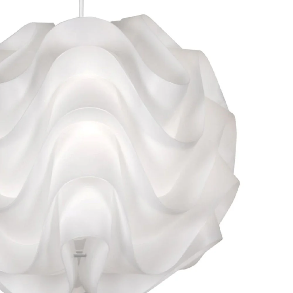 Britalia BR430 WH White Moulded Acrylic Modern Non Electric Pendant Shade 28cm - Image 3