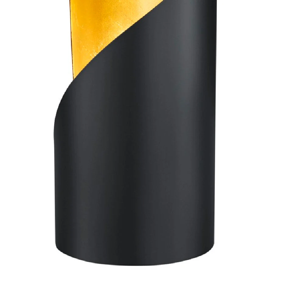 Britalia BR50161032 Black & Gold Inner Metal Vintage Cylinder Table Lamp 24cm - Image 3