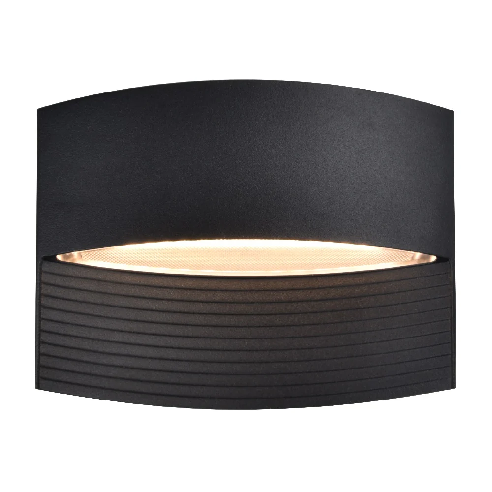 LED Matt Black Modern Outdoor Up and Down Wall LIght IP54