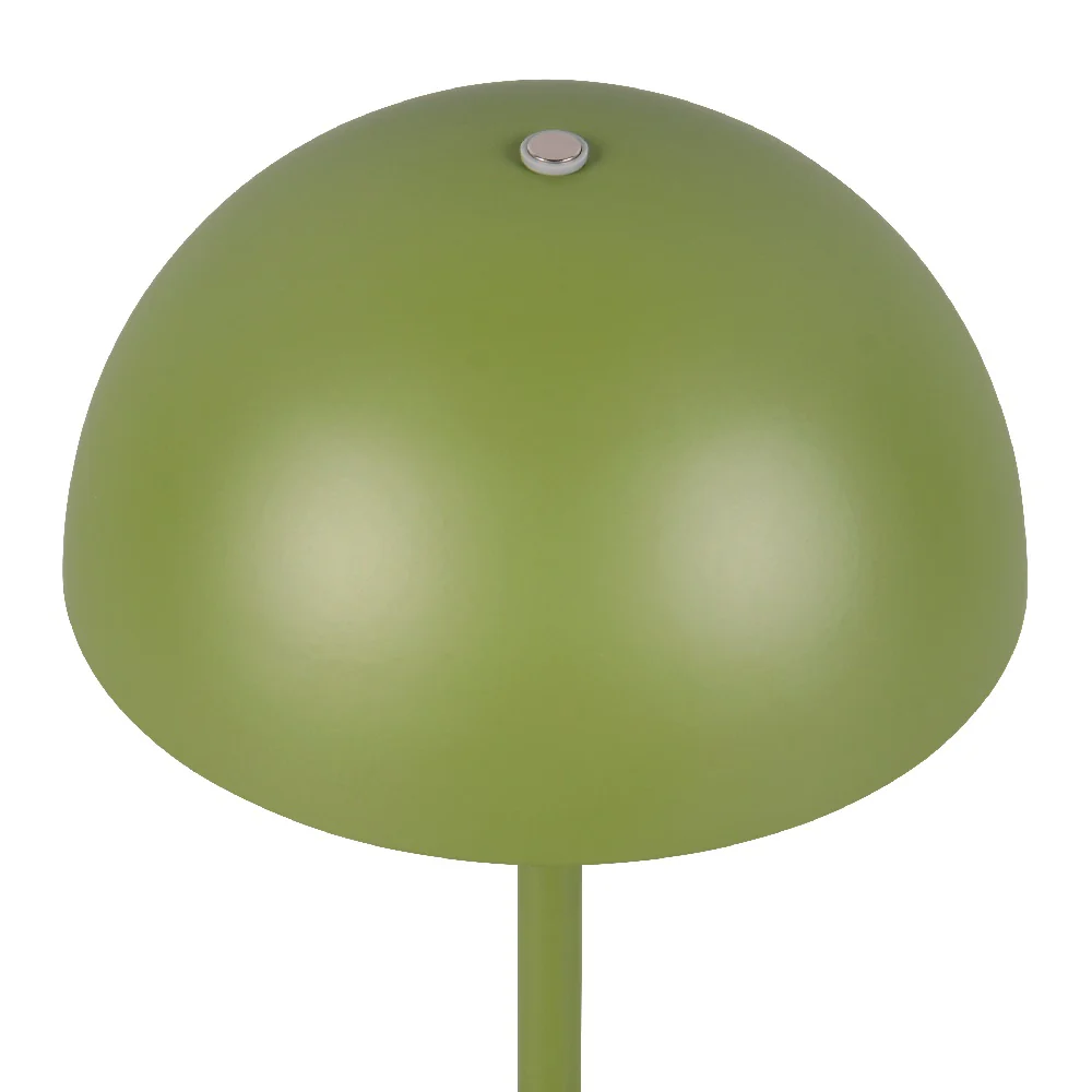 LED Olive Green Dome Shape USB Rechargeable Touch Table Lamp 21cm - Image 2
