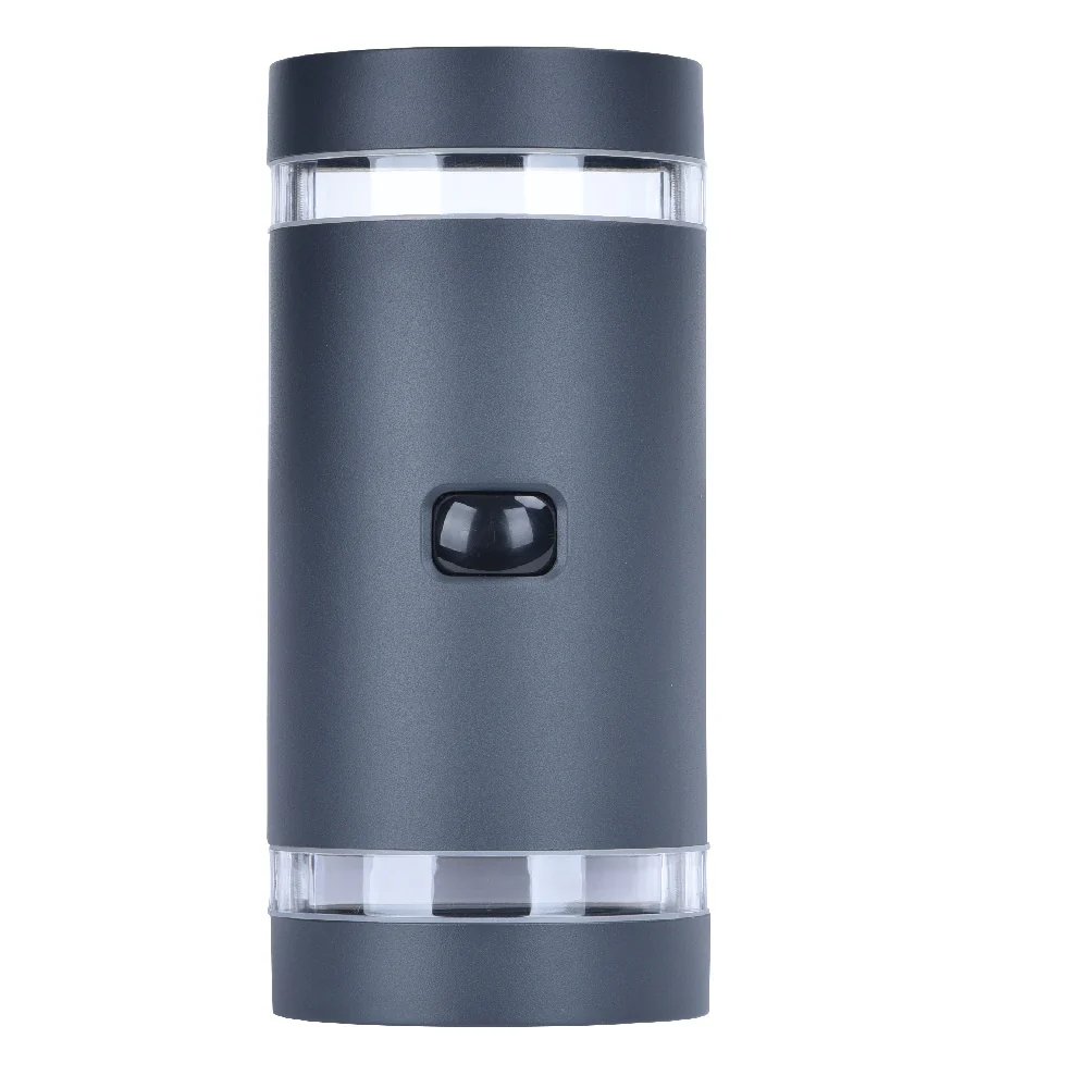 Anthracite Outdoor Modern Half Cylinder Up & Down Wall Light with PIR - Image 2