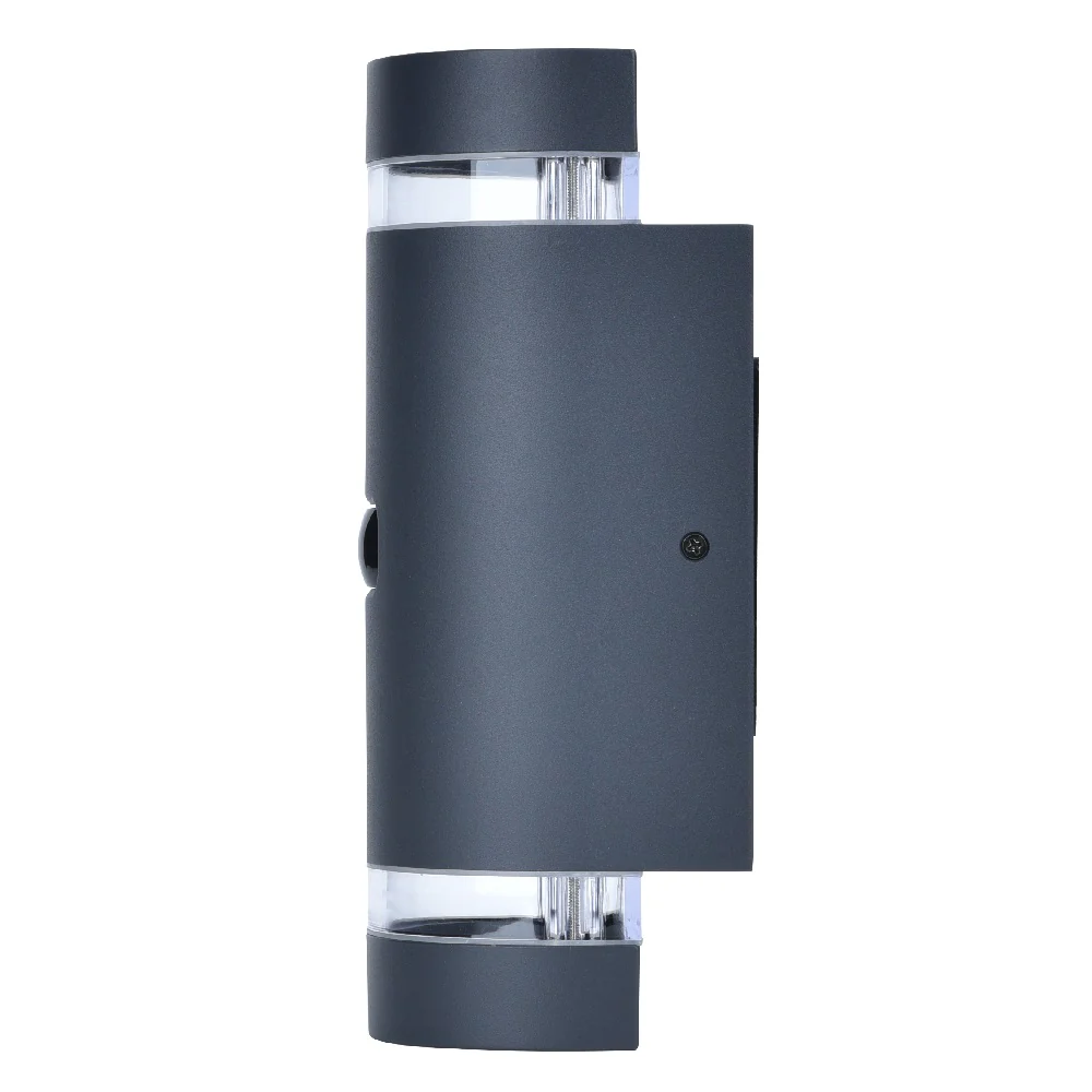 Anthracite Outdoor Modern Half Cylinder Up & Down Wall Light with PIR - Image 3