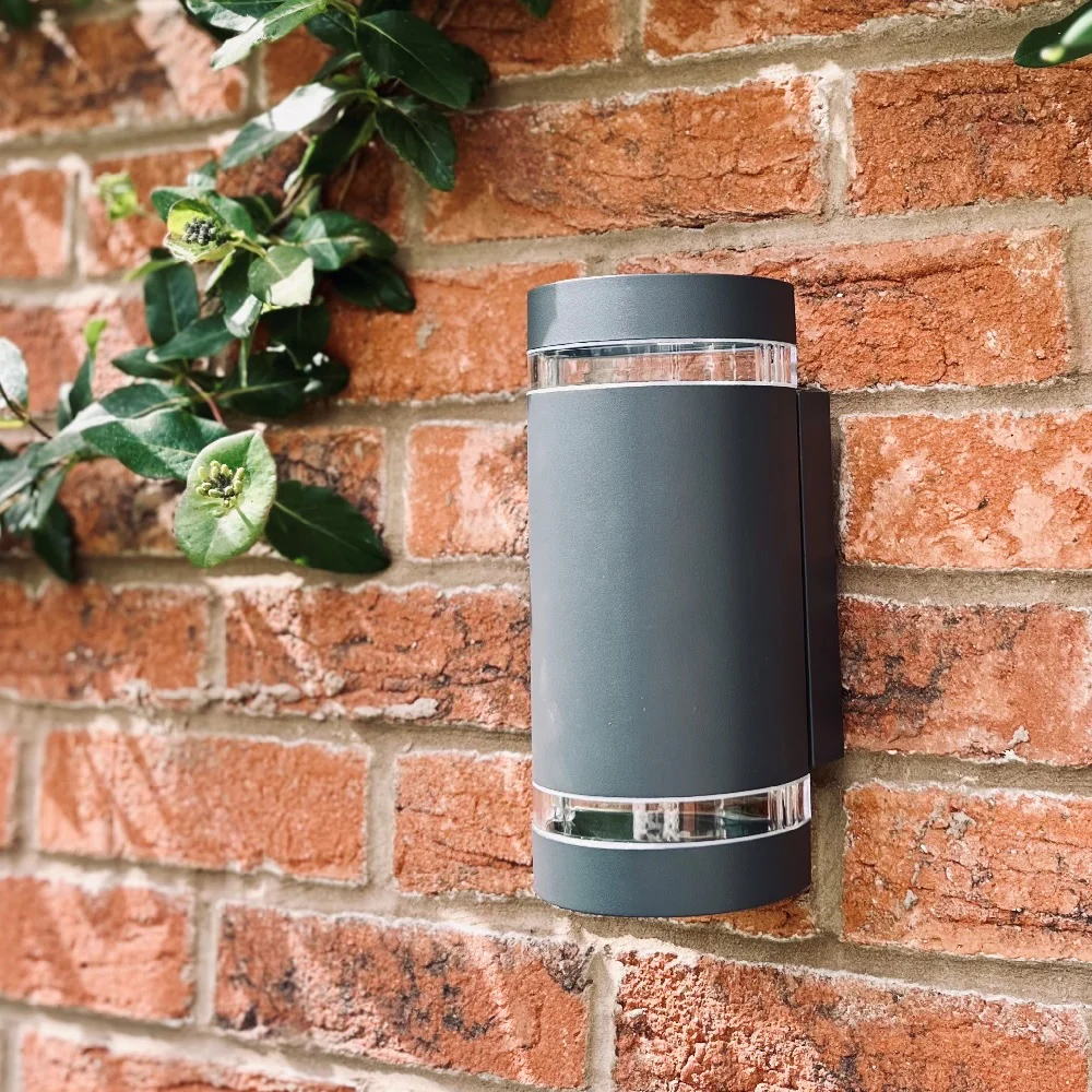 Anthracite Grey Outdoor Vintage Down Lantern Dusk Sensor Wall Light IP44 - Image 3