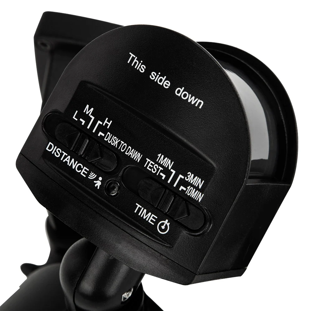 LED Matt Black Outdoor Double Head Flood Wall Light with PIR 21W - Image 4