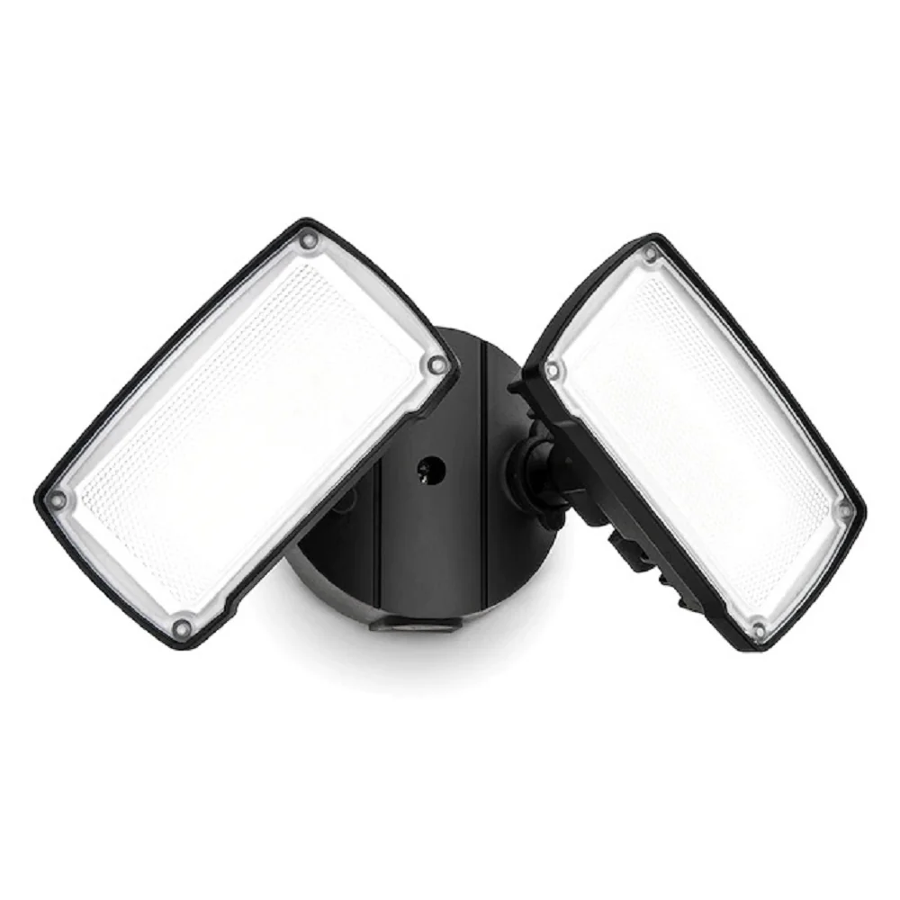 LED Matt Black Outdoor Double Head Flood Wall Light 2350lm 21W - Image 2