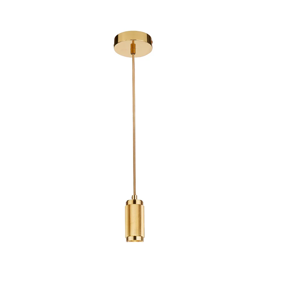Gold Modern Fabric Round Cable Flex Suspension Ceiling Rose Pendant - Image 2