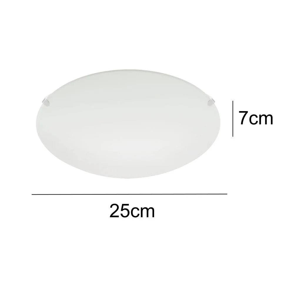 White Circular Satinated Glass Flush Wall & Ceiling Light 250mm - Image 4