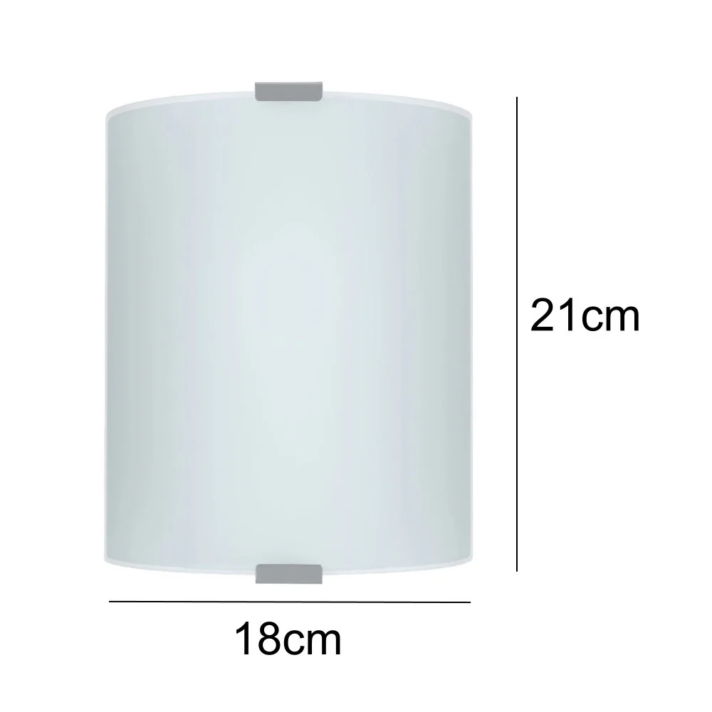 White Satinated Glass and Chrome Modern Wall & Ceiling Light 210mm - Image 5