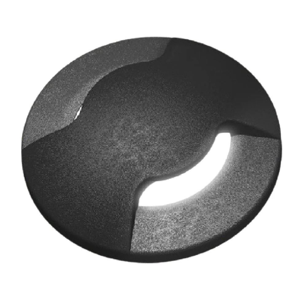 LED Black Outdoor Recessed Ground & Wall Twin Slot Light 5cm | Coastal IP67