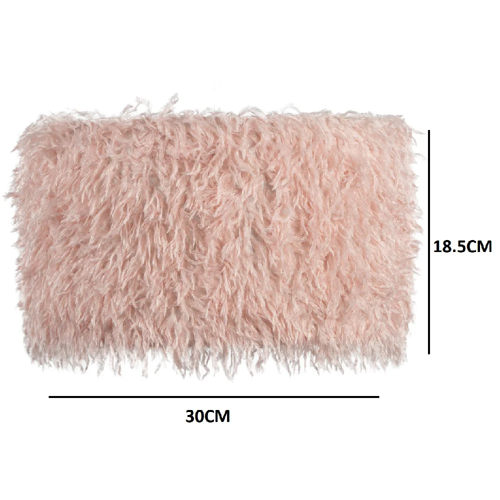 12" Pink Faux Feather Vintage Easy Fit Drum Lampshade 30cm - Image 3