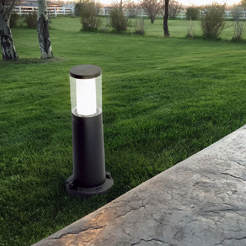 LED Black Outdoor Modern Round CCT Post Light 400mm | Coastal IP55 - Image 2