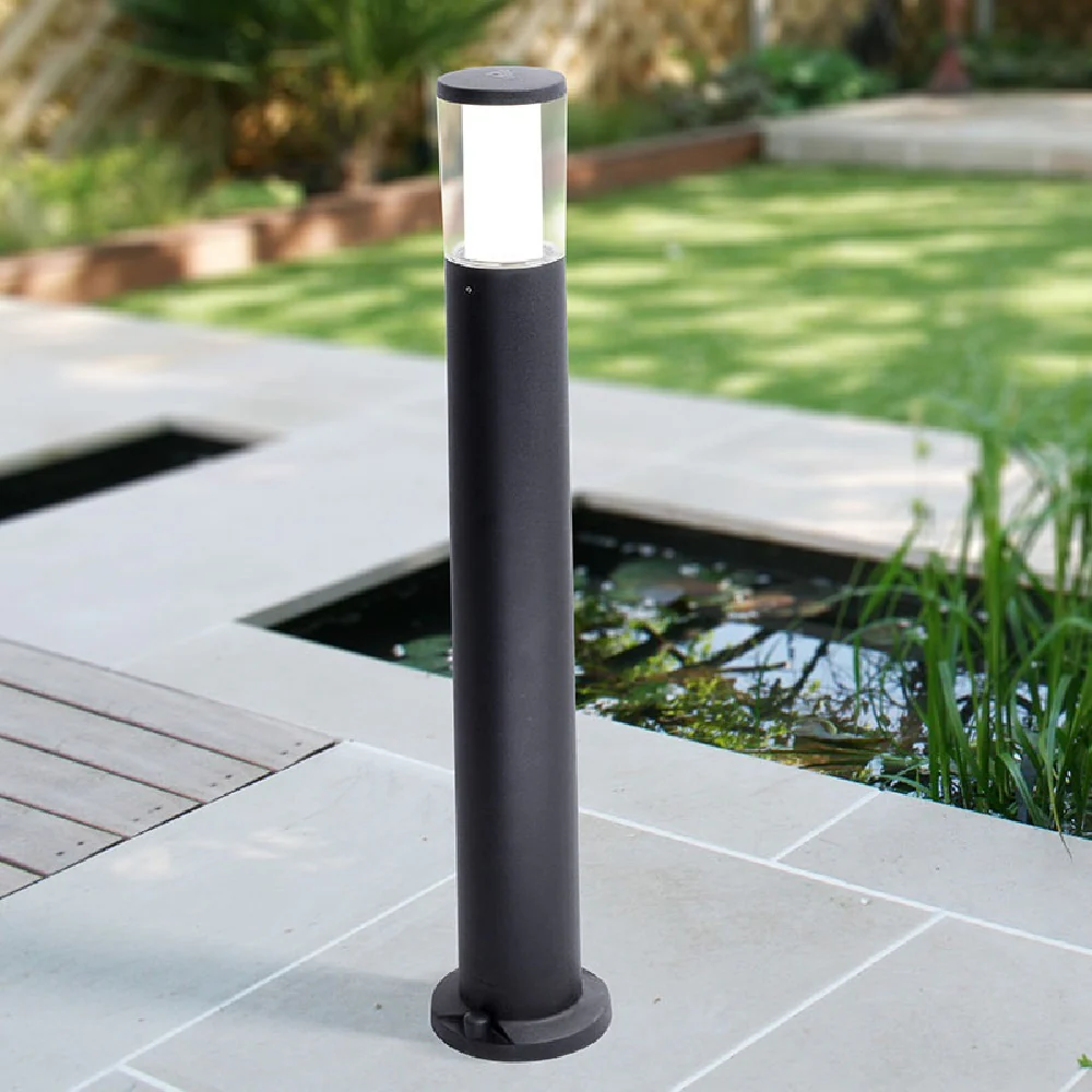 LED Black Outdoor Modern Round CCT Post Light 800mm | Coastal IP55 - Image 2