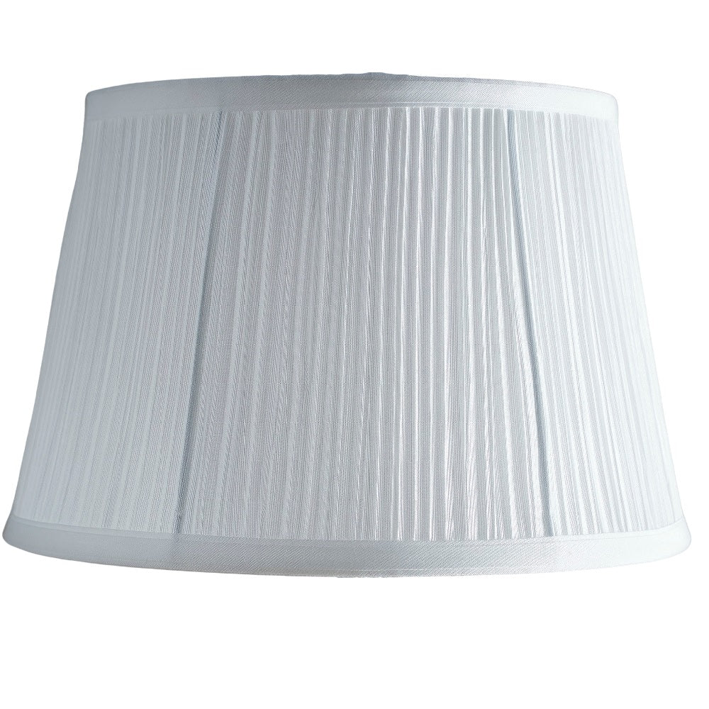 White Faux Silk Vintage Mushroom Pleated Tapered Lampshade 25cm