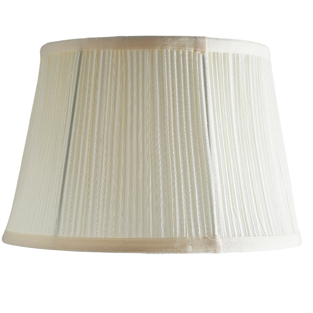 Cream Faux Silk Vintage Mushroom Pleated Tapered Lampshade 30cm