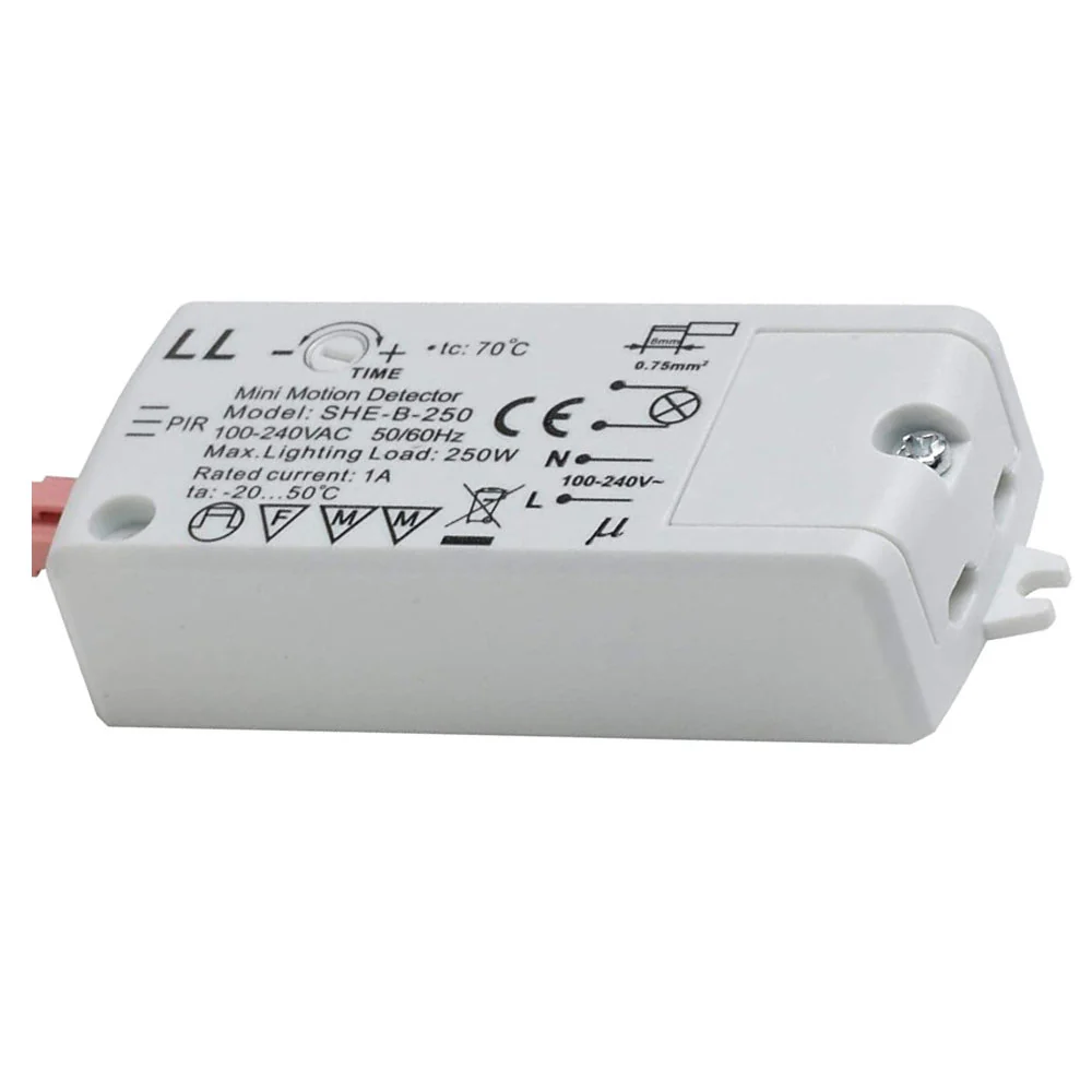 Britalia BRPIRSENTIM-SI Silver Round Fascia PIR Sensor Switch 240V Adjustable Time - Image 4