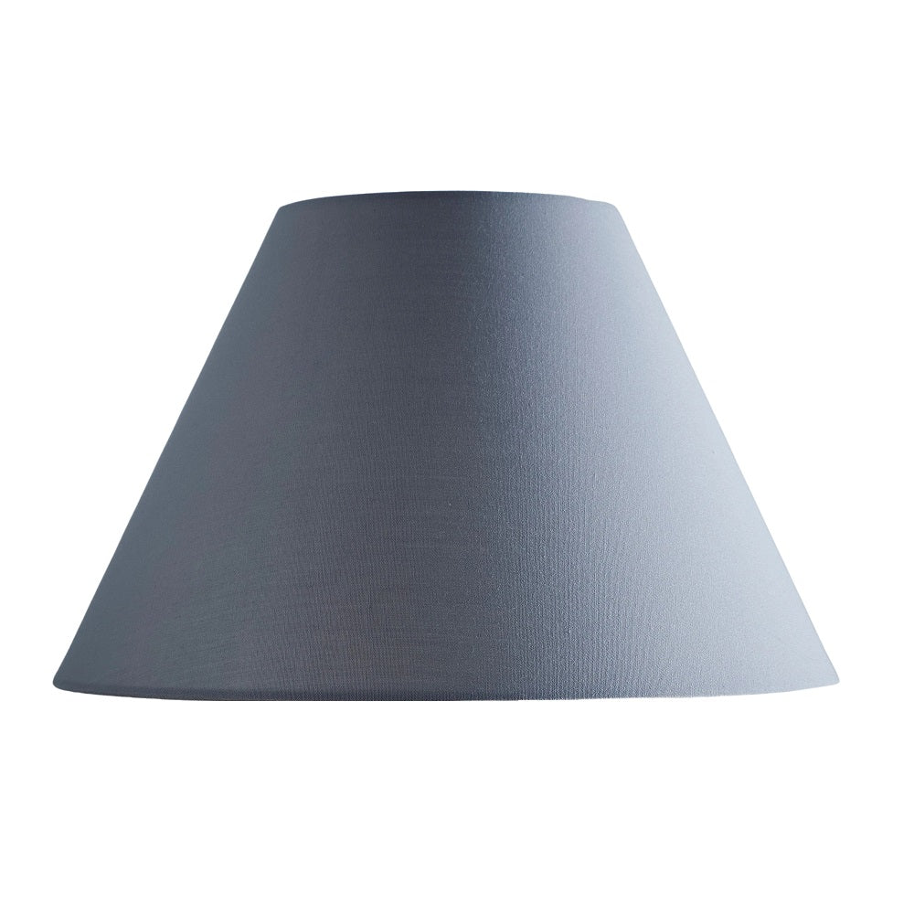 Grey Linen with White Inner Vintage Coolie Lamp Shade 12"