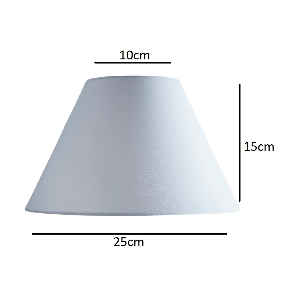 White Linen with White Inner Vintage Coolie Lamp Shade 10" - Image 5
