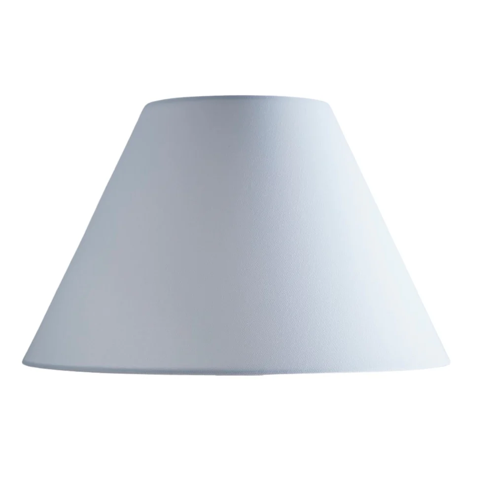 White Linen with White Inner Vintage Coolie Lamp Shade 10"