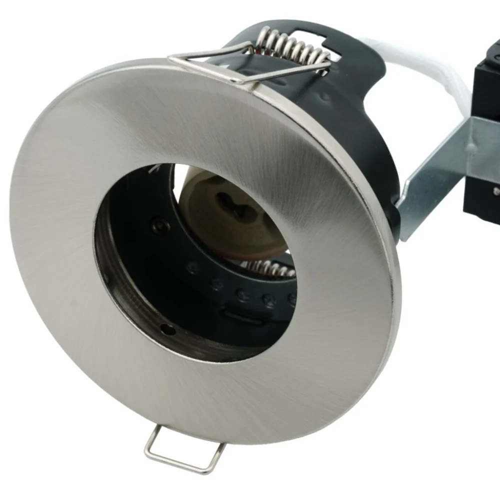 Brushed Chrome IP20 Fire Rated Twist Lock GU10 Recessed Downlight - Image 5