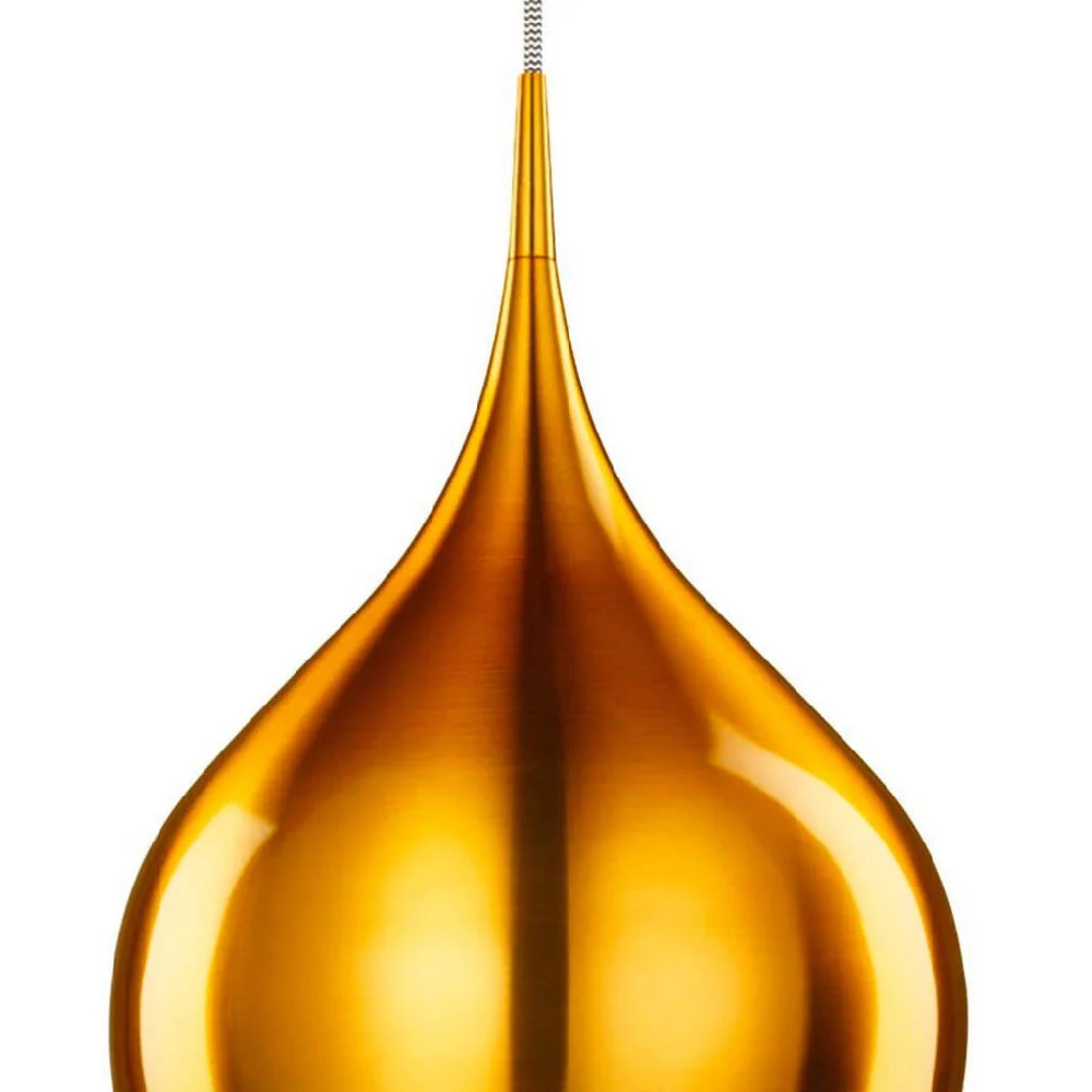 Gold Metallic Vintage Contemporary Metal Bell Pendant Light 26cm - Image 3