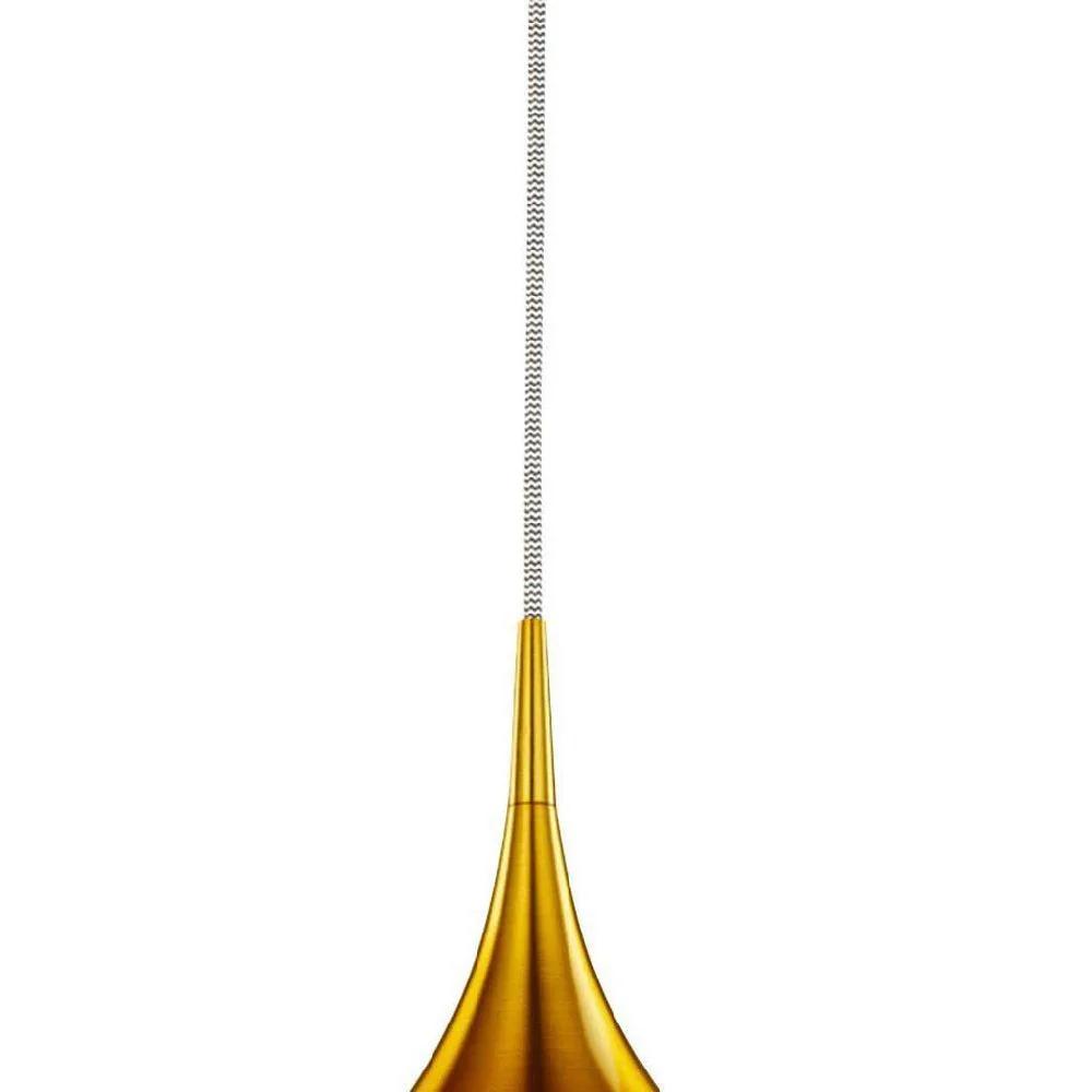 Gold Metallic Vintage Contemporary Metal Bell Pendant Light 26cm - Image 4