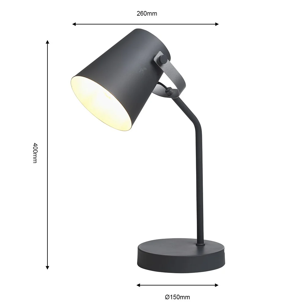 Grey and Silver Metal Vintage Adjustable Hobby Desk Lamp 400mm - Image 3