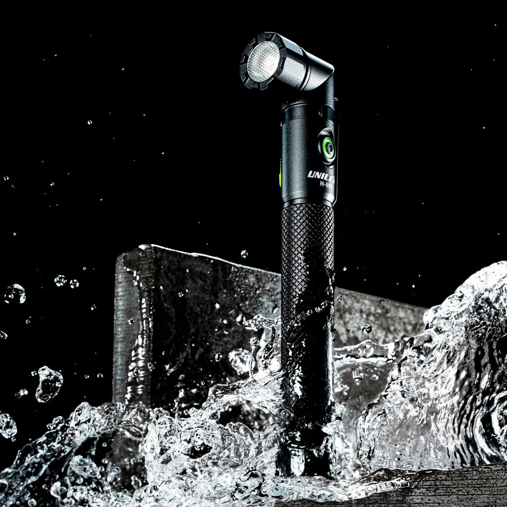 LED Black USB Rechargeable Right Angle Flashlight Torch 400 Lumen - Image 4