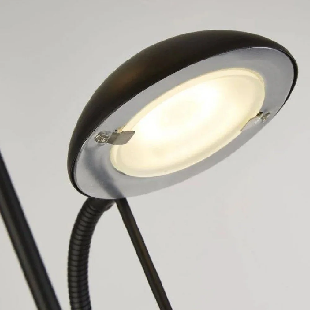 LED Matt Black Modern Mother & Child Floor Lamp 1800mm - Image 2