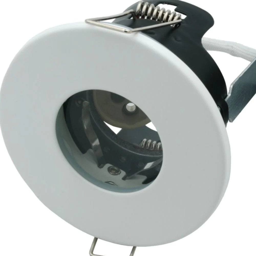 Matt White IP65 Bathroom Fire Rated Twist Lock GU10 Recessed Downlight - Image 5