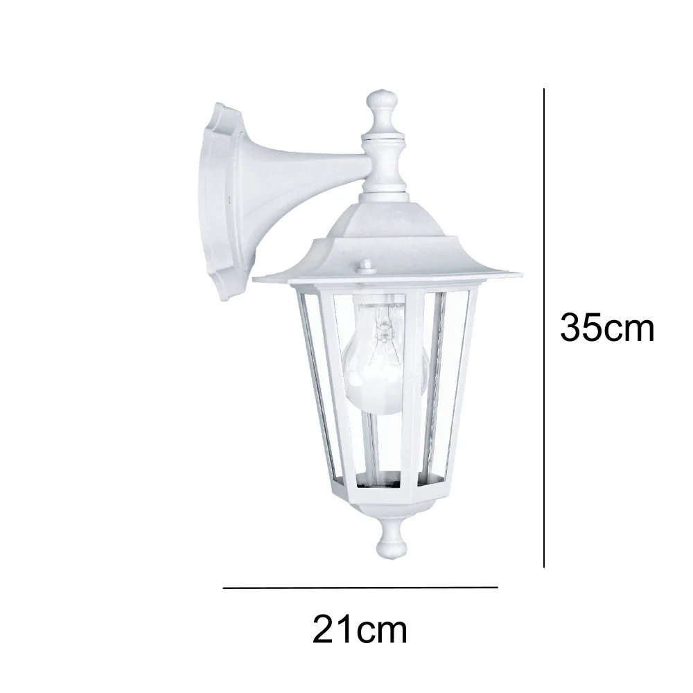 Britalia BR22462 Matt White Outdoor Vintage Down Lantern Wall Light - Image 5