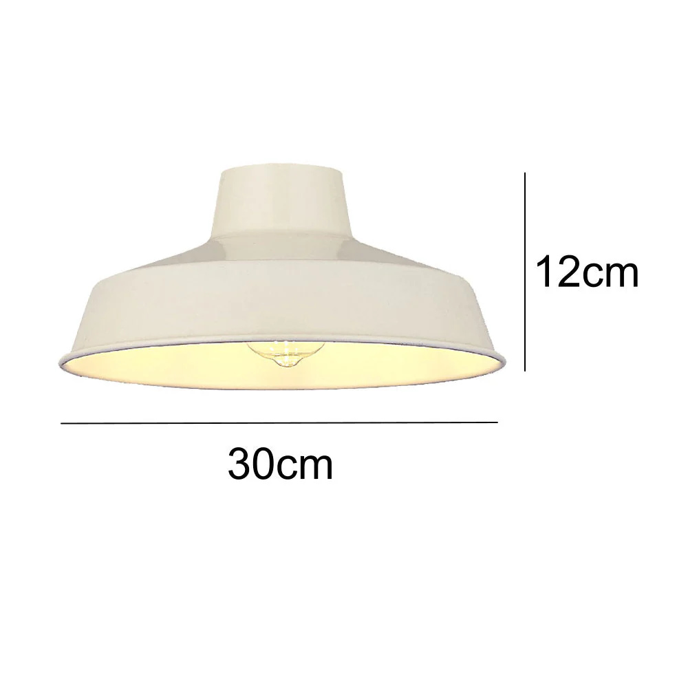 Navy Blue Metal Coolie Vintage Retro Easy Fit Pendant Shade 30cm - Image 3