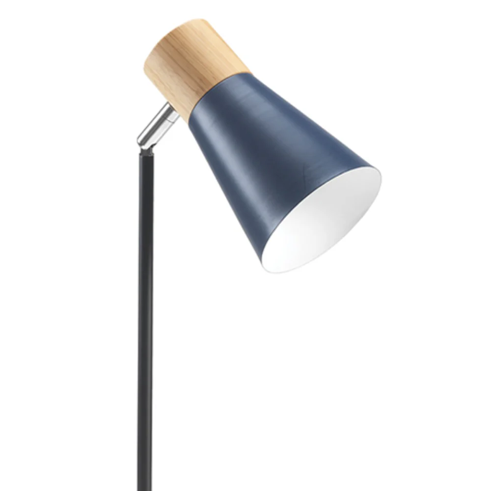 Navy & Matt Black Vintage Retro Table Desk Lamp with USB Port 50cm - Image 2