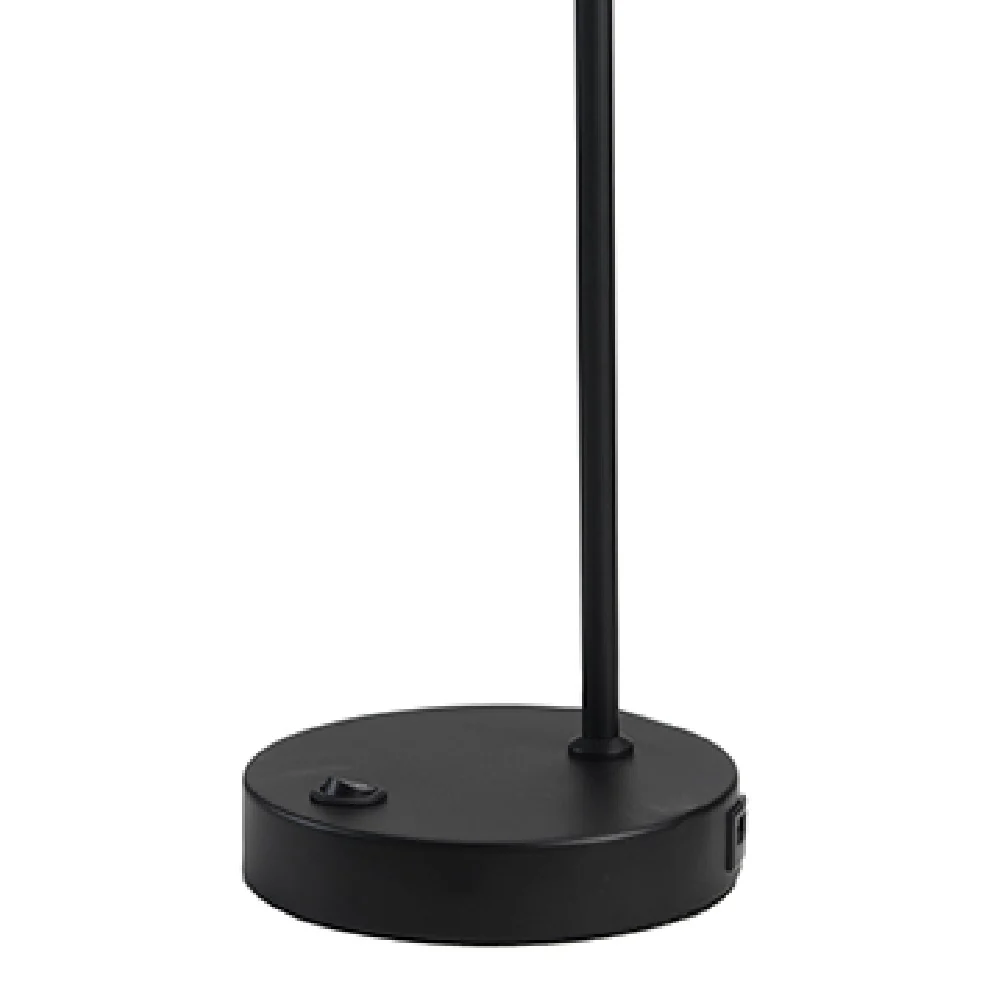 Navy & Matt Black Vintage Retro Table Desk Lamp with USB Port 50cm - Image 3