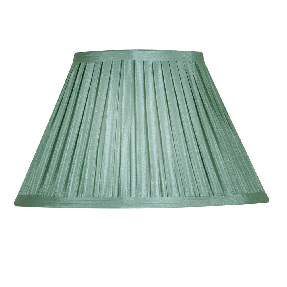 Oaks S650/5 SE Sage green 5" Faux Silk Box Pleat Clip On Lamp Shade