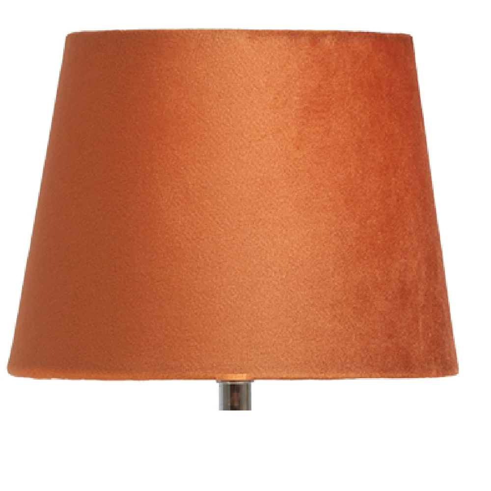 Orange Dimpled Glass Modern Table Lamp with Satsuma Orange Velvet Shade 300mm - Image 3