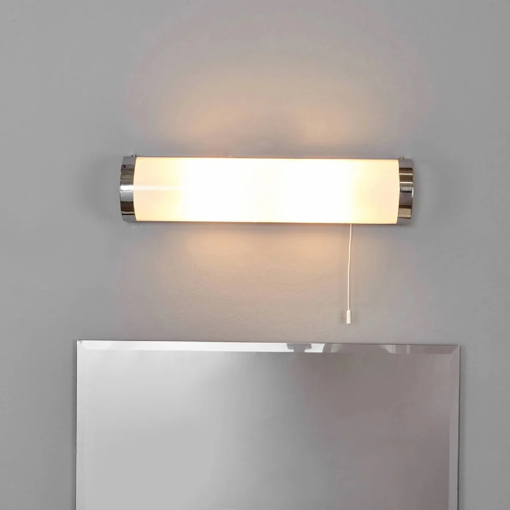 Polished Chrome Bathroom 2 Lamp Bracket Switched Wall Light 400mm - Image 3