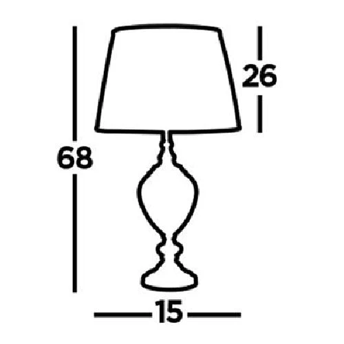 Polished Chrome & Clear Glass Vintage Table Lamp with Pewter Pleated Shade 68cm - Image 5