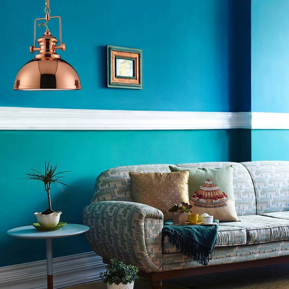 Polished Copper & Holophane Lens Industrial Metal Dome Pendant Light 31cm - Image 4