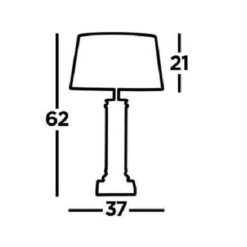 Satin Chrome & Clear Cylinder Glass Column Vintage Table Lamp with Off White Shade 63cm - Image 5