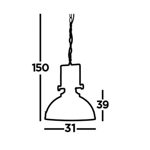 Satin Chrome & Holophane Lens Industrial Metal Dome Pendant Light 31cm - Image 4