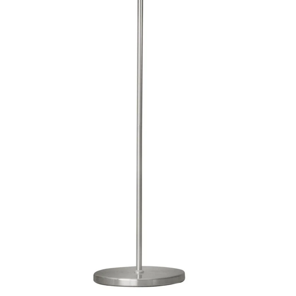 Satin Nickel & White Opal Glass Cylinder Head Vintage Floor Lamp Light 153cm - Image 3